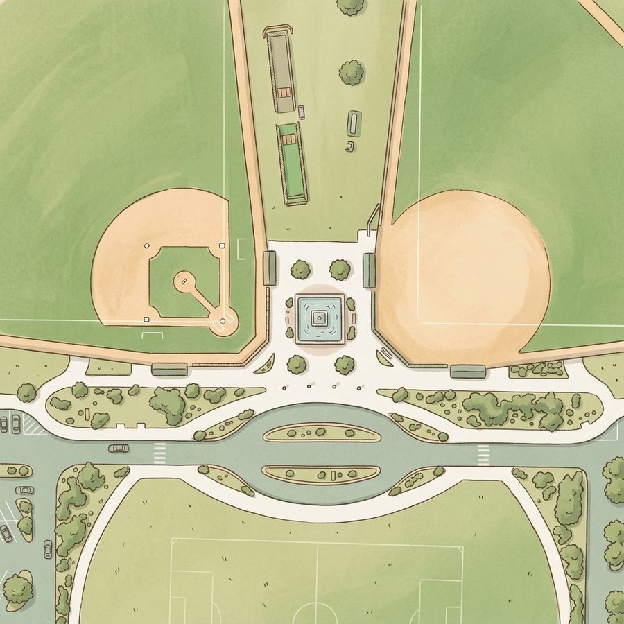 Illustrated map of Salisbury Regional Park