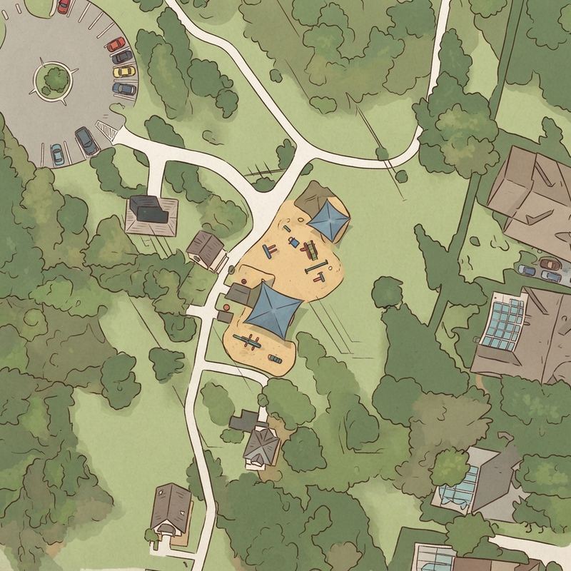 Illustrated map of Sam Smith Memorial Park