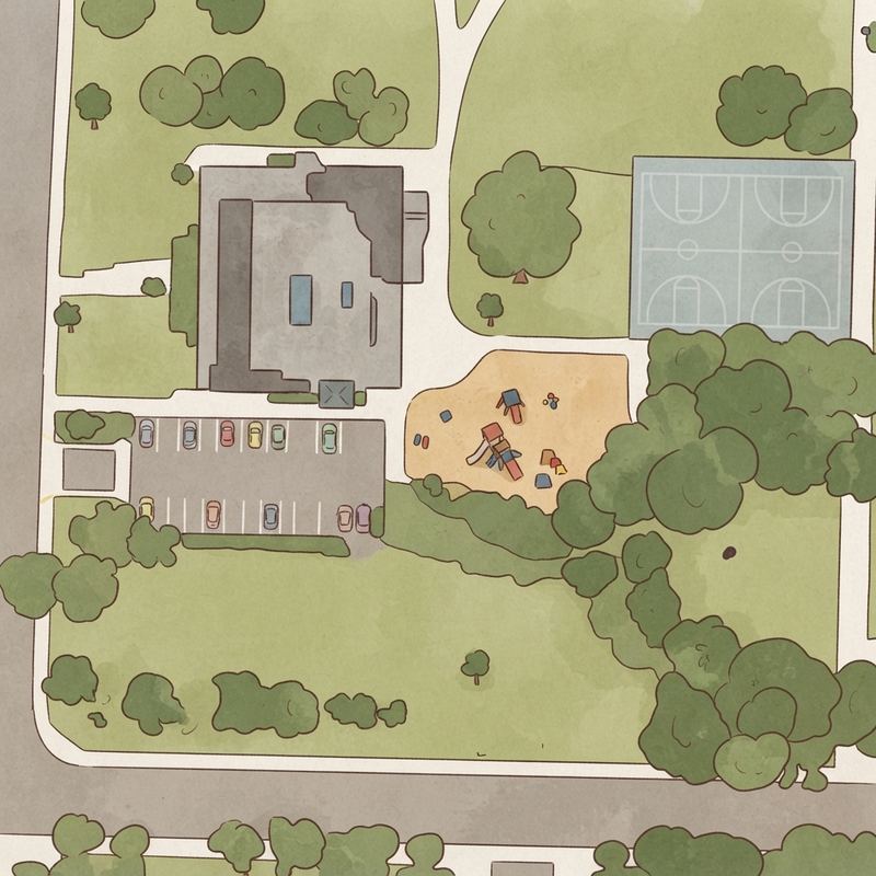 Illustrated map of San Carlos Park