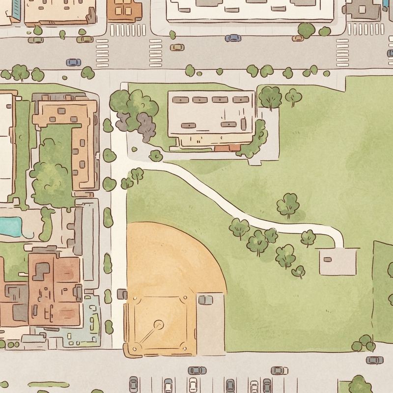 Illustrated map of San Diego Bayfront Park