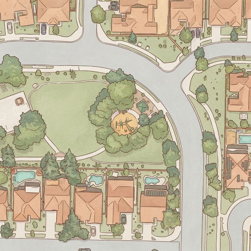 Illustrated map of Sanalina Park