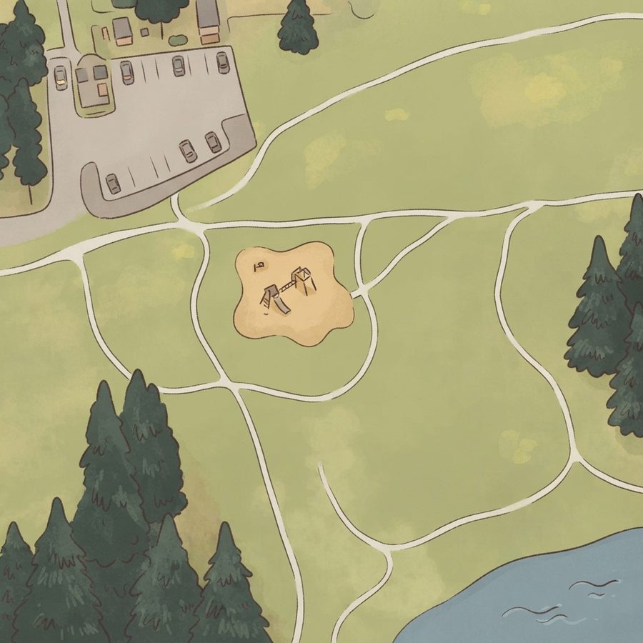 Illustrated map of Sanders Ferry Parks