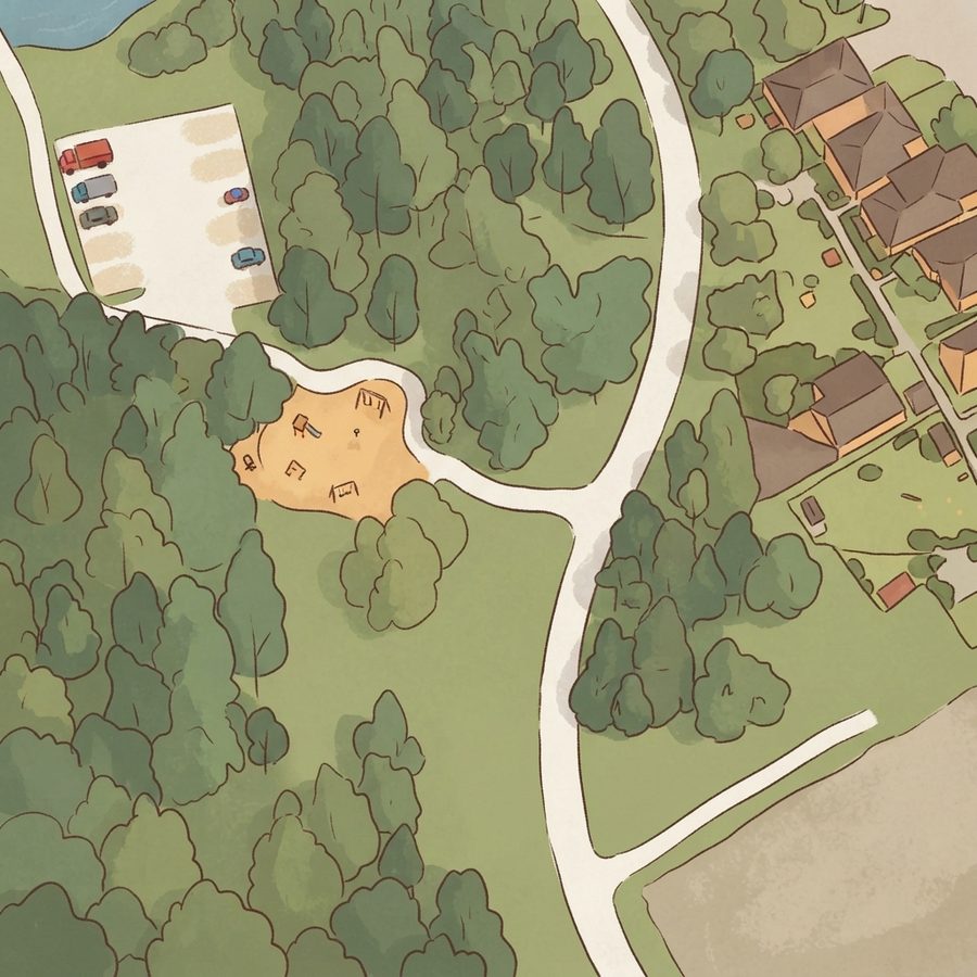 Illustrated map of Sandpiper Park