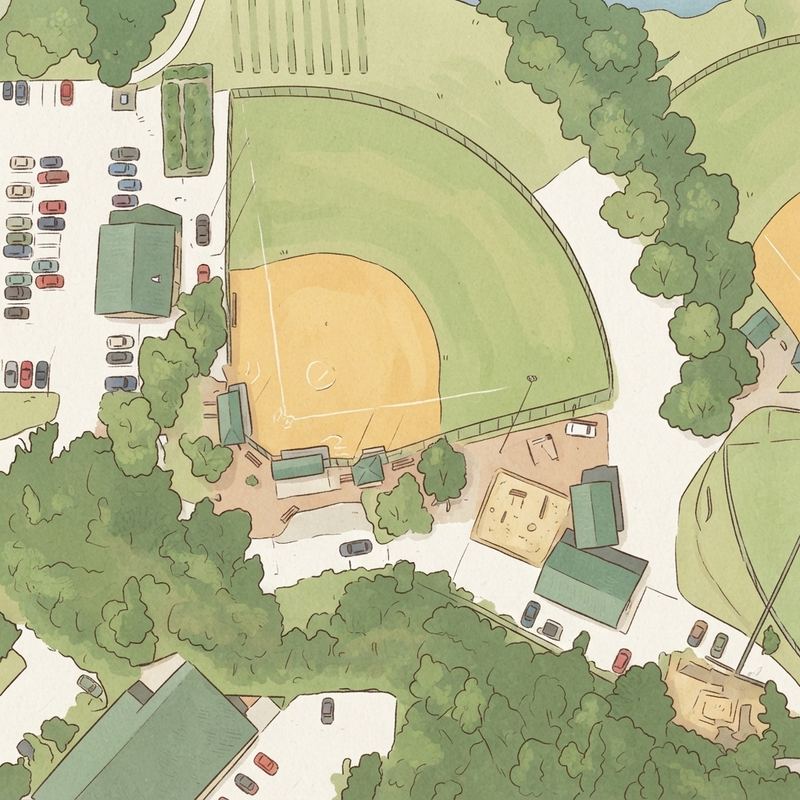Illustrated map of Sandy Plains Park
