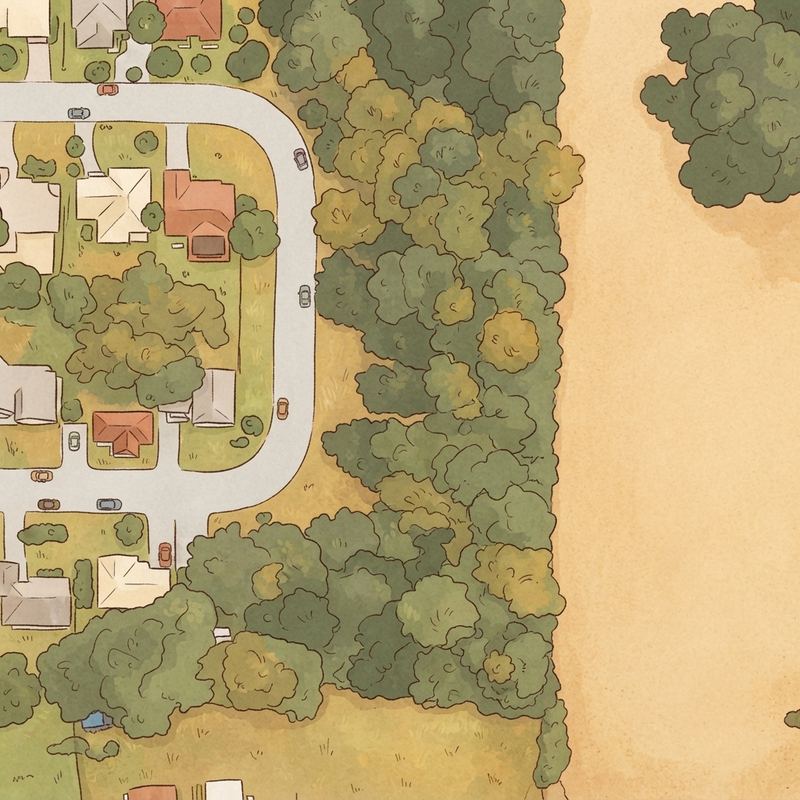 Illustrated map of Sandybrook Park