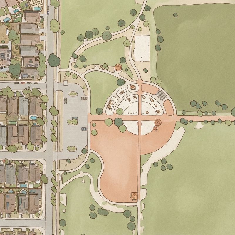Illustrated map of Santa Maria Park