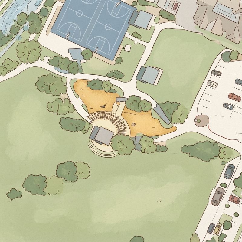 Illustrated map of Santa Venetia Park