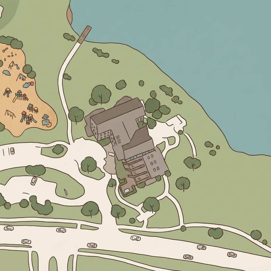 Illustrated map of Sawmill Lake Club