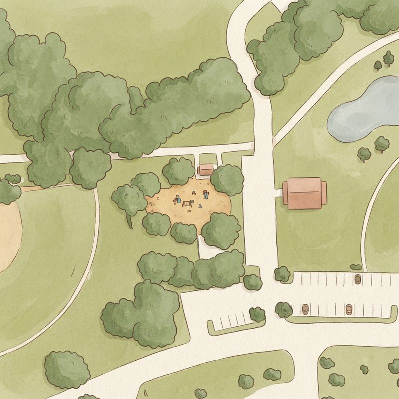 Illustrated map of Schell Park