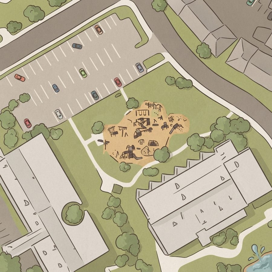 Illustrated map of Schertz Community Playscape