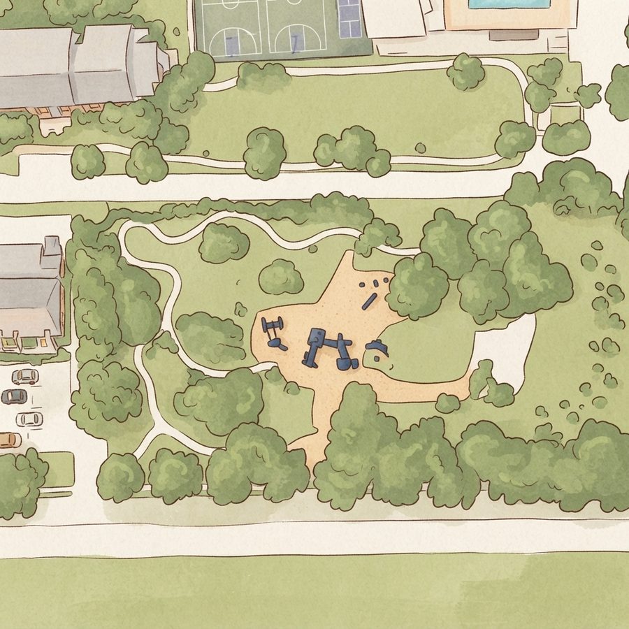 Illustrated map of Schweppe Park