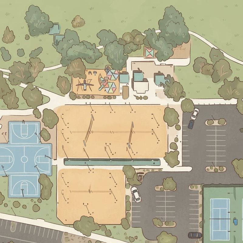 Illustrated map of Scottsdale Ranch Park Playground