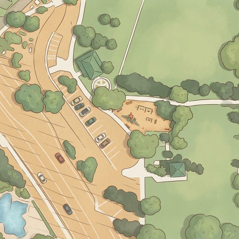 Illustrated map of Scottsdale Rotary Park Playground