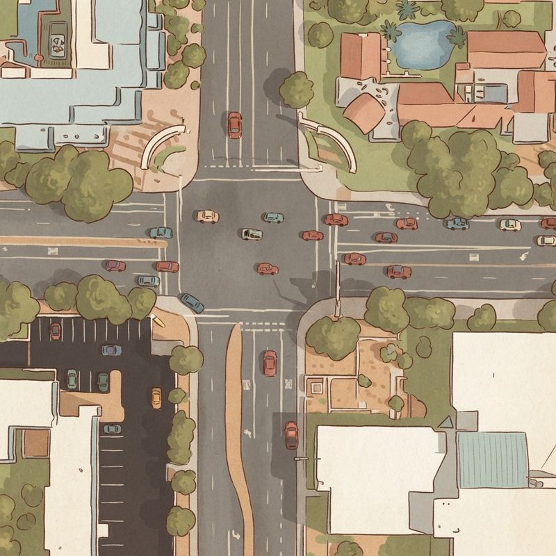 Illustrated map of Scottsdale sports club