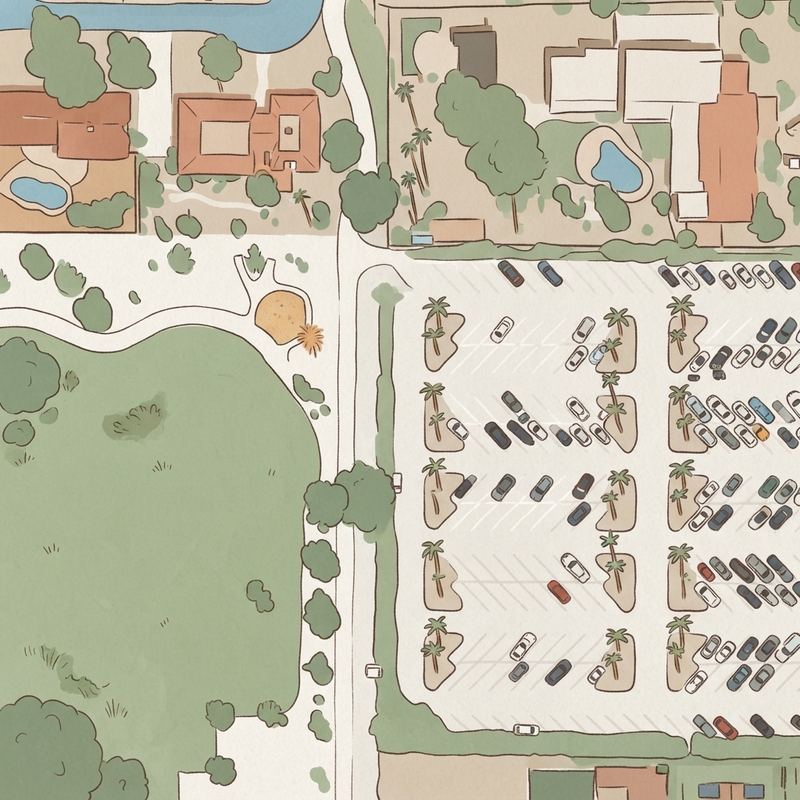 Illustrated map of Scout Park