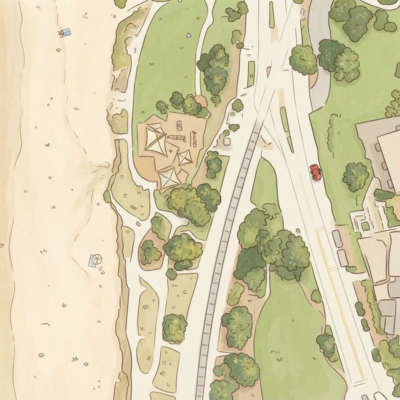 Illustrated map of Sea Grove Park