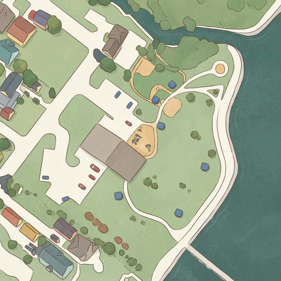 Illustrated map of Seabreeze Park