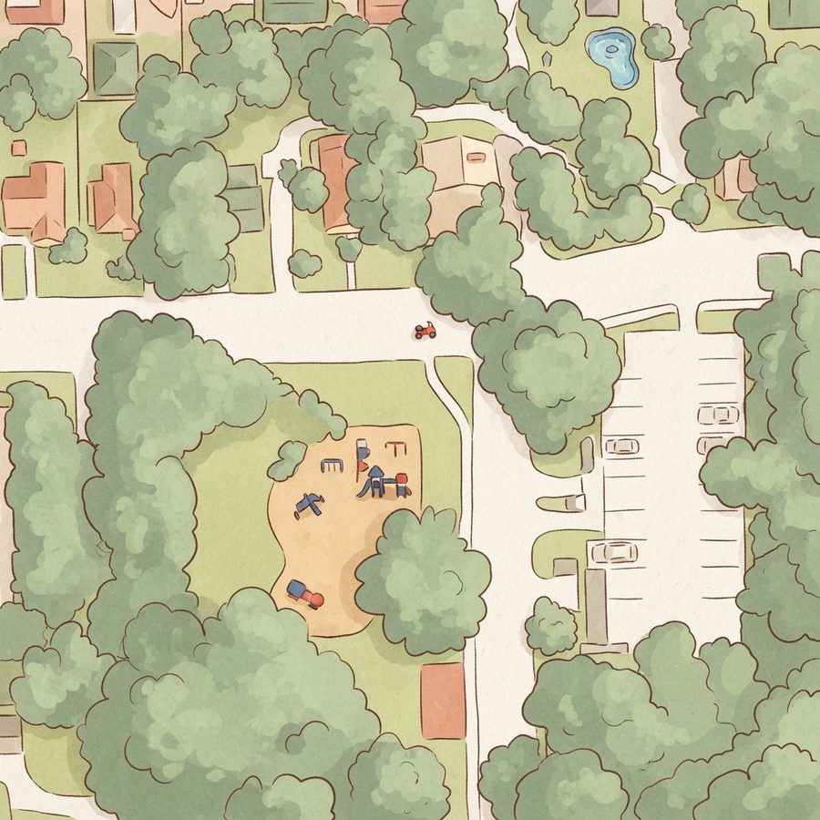 Illustrated map of Sealy Park