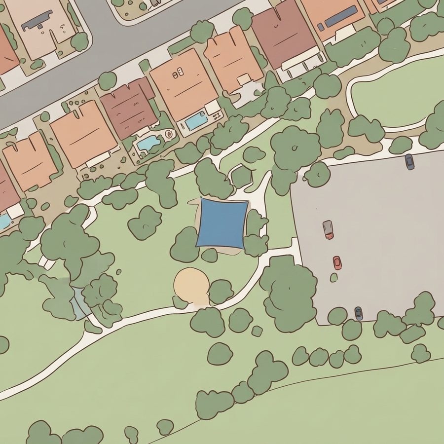 Illustrated map of Seastrand Community Park
