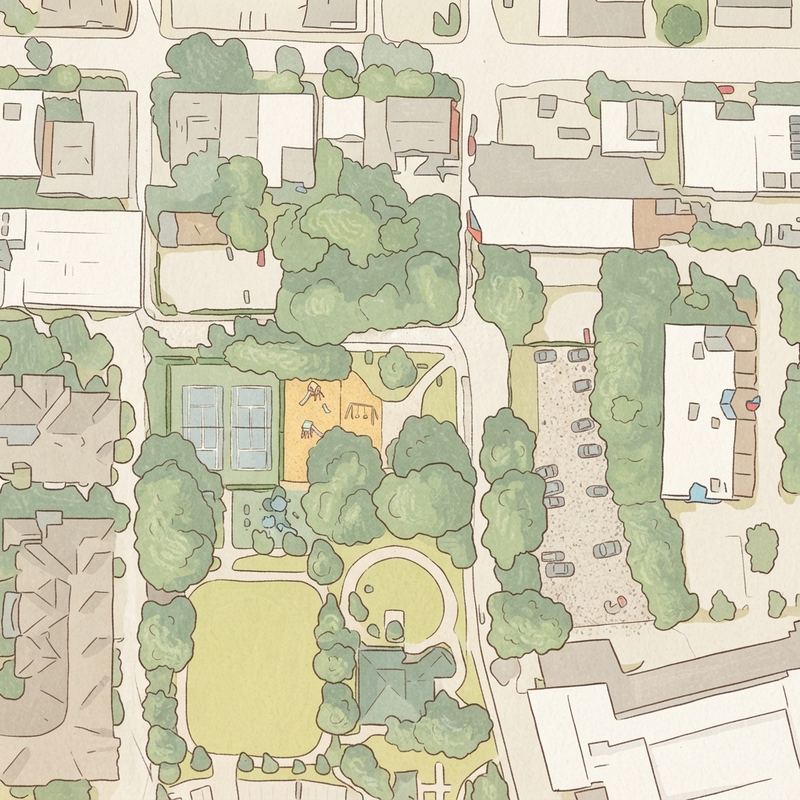 Illustrated map of Selena S. Butler Park
