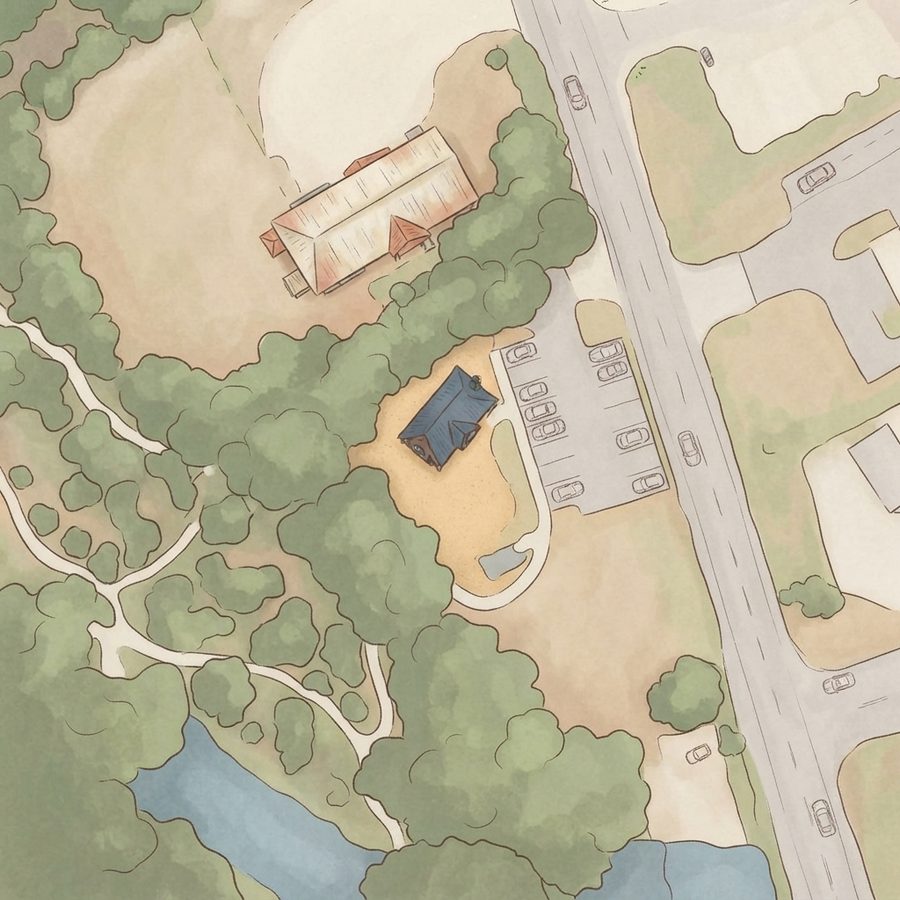 Illustrated map of Selma FM 1518 Park playground