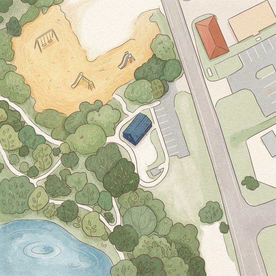 Illustrated map of Selma FM 1518 Park