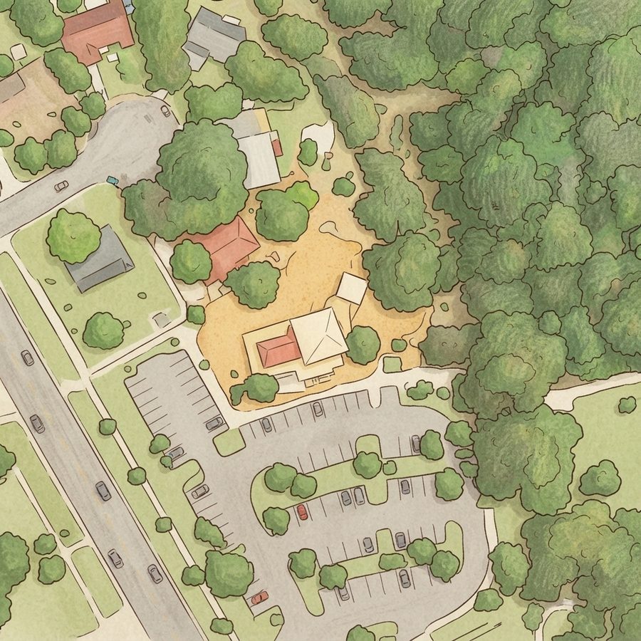Illustrated map of Semmes Library Park