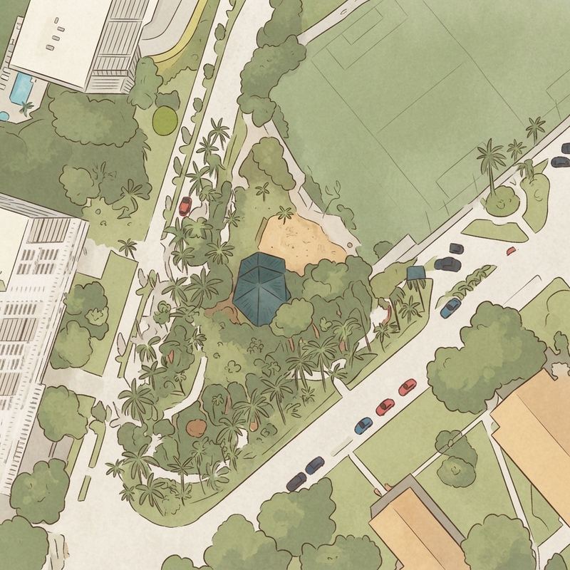 Illustrated map of Senator Gwen Margolis Park