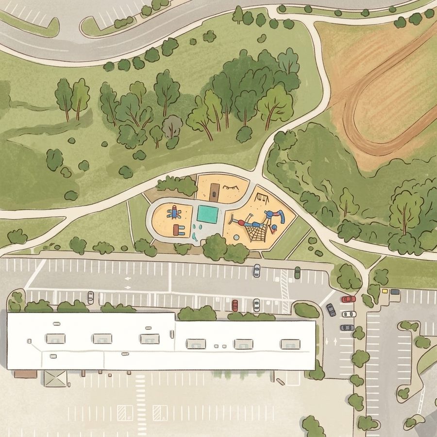 Illustrated map of Sensory Park