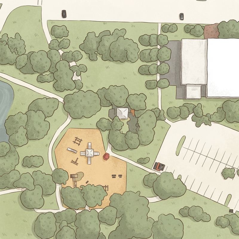 Illustrated map of Senter East Park