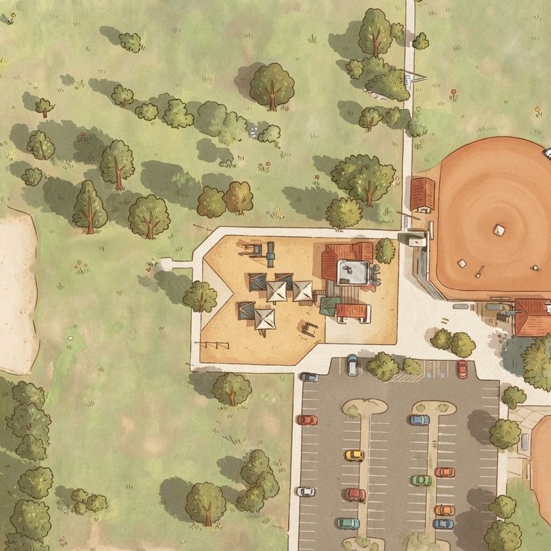 Illustrated map of Sereno Park