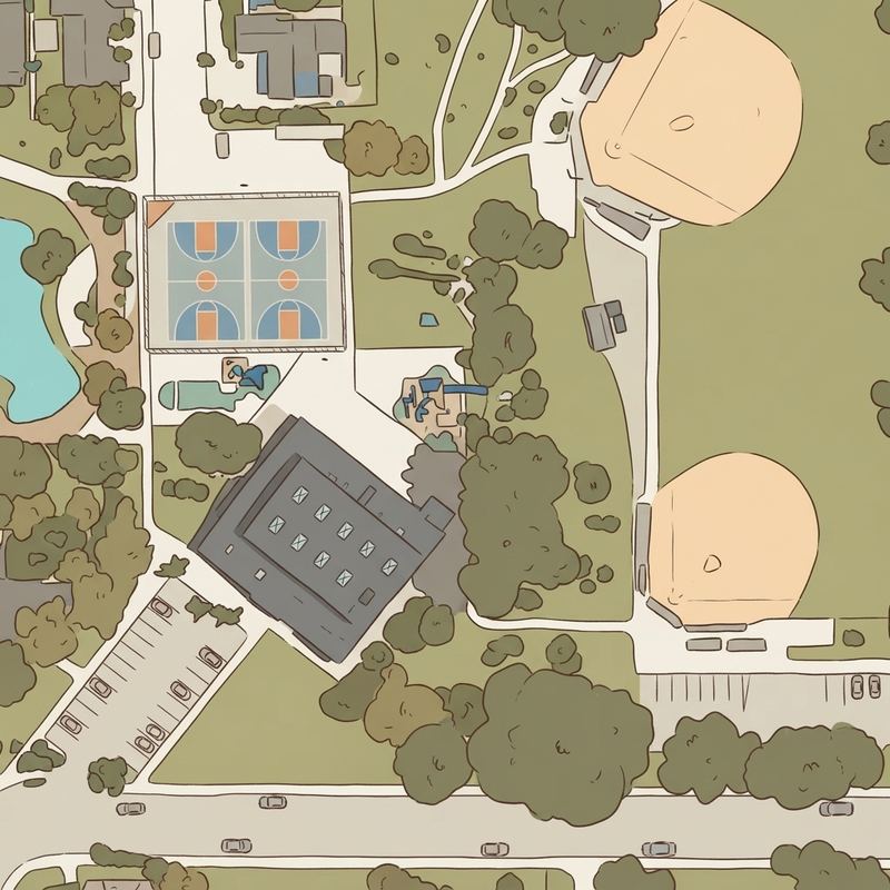 Illustrated map of Serra Mesa Community Park