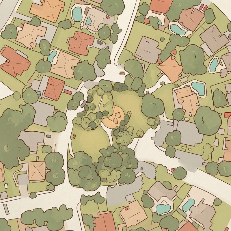 Illustrated map of Sesquicentennial Park