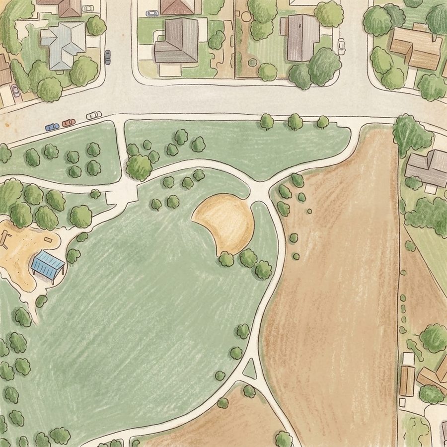 Illustrated map of Settler's Park