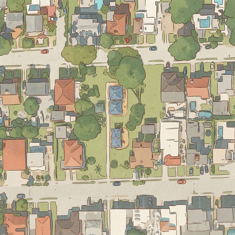 Illustrated map of Sewell Park