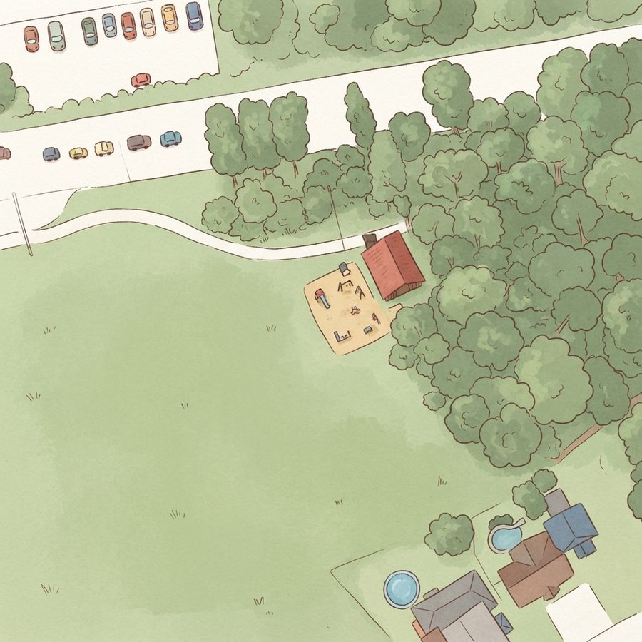 Illustrated map of Sgt. Jerry Mundy Memorial Park