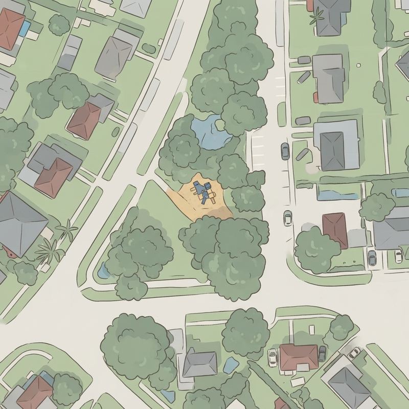 Illustrated map of Sgt. Joseph Delancy Park