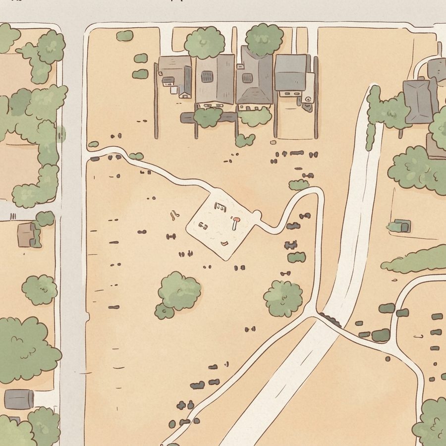 Illustrated map of Sgt. Matthew E. Mendoza, Usmc Park