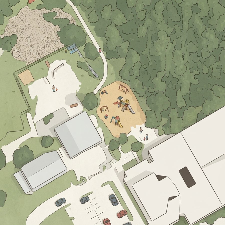 Illustrated map of Shadow Forest Park.