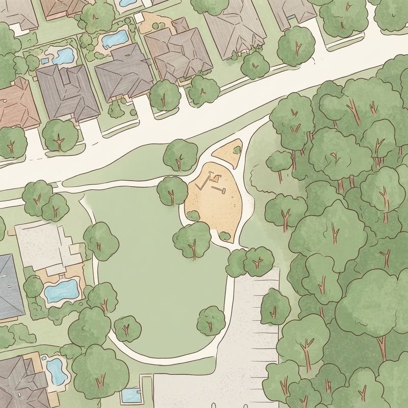 Illustrated map of Shadow Glen Park