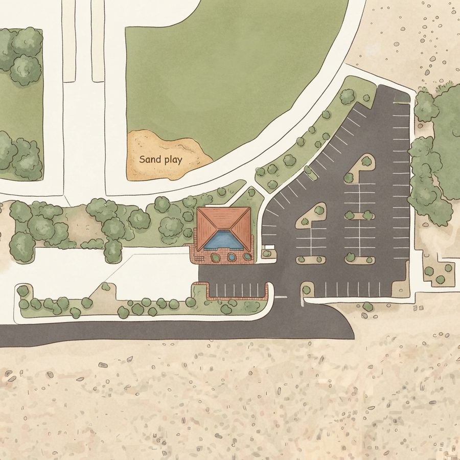 Illustrated map of Shadow Rock Park