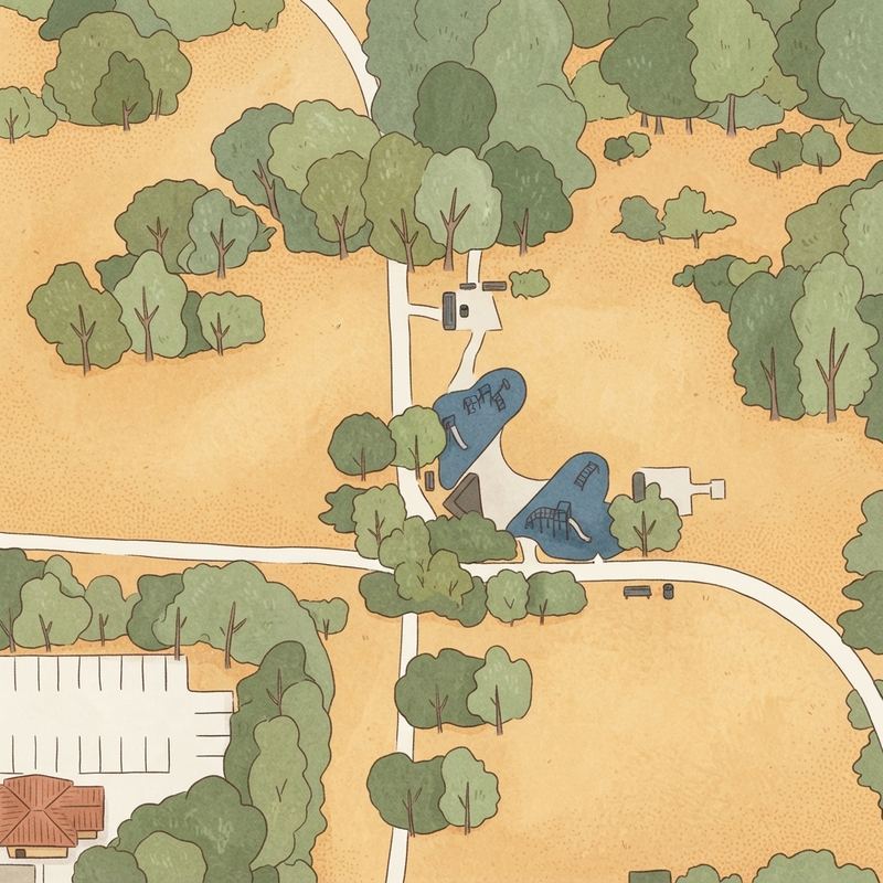 Illustrated map of Shady Grove Trail Park