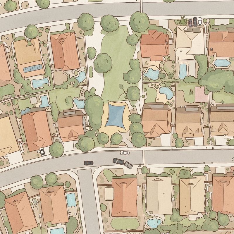 Illustrated map of Shady Park