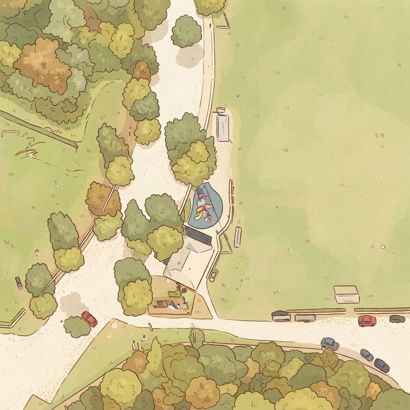 Illustrated map of Shane Kelly Park