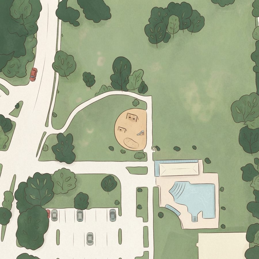 Illustrated map of Sharpstown Park