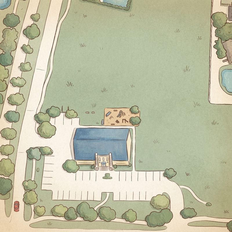 Illustrated map of Shawnee Trail Frisco Texas