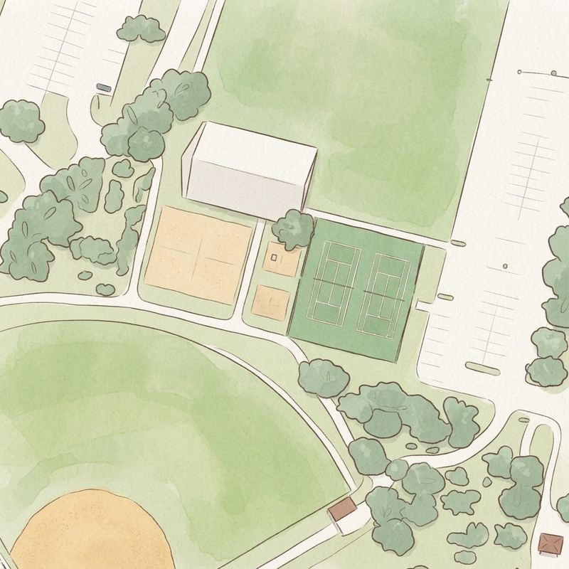 Illustrated map of Shawnee Trail Picnic Pavilion