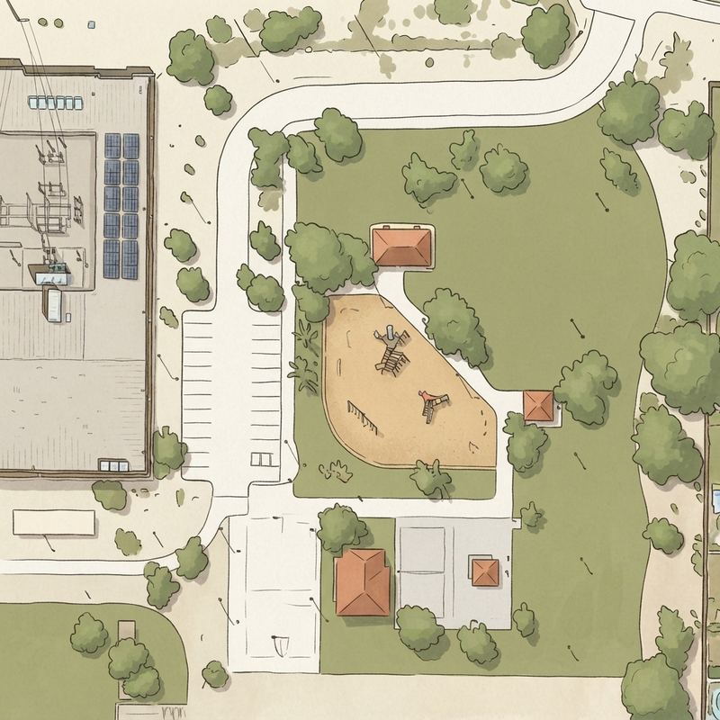 Illustrated map of Sheepherders Park Horseshoes Court