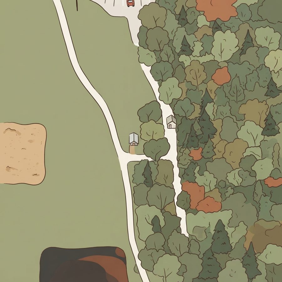 Illustrated map of Shelby Park Lakeview Shelter #2