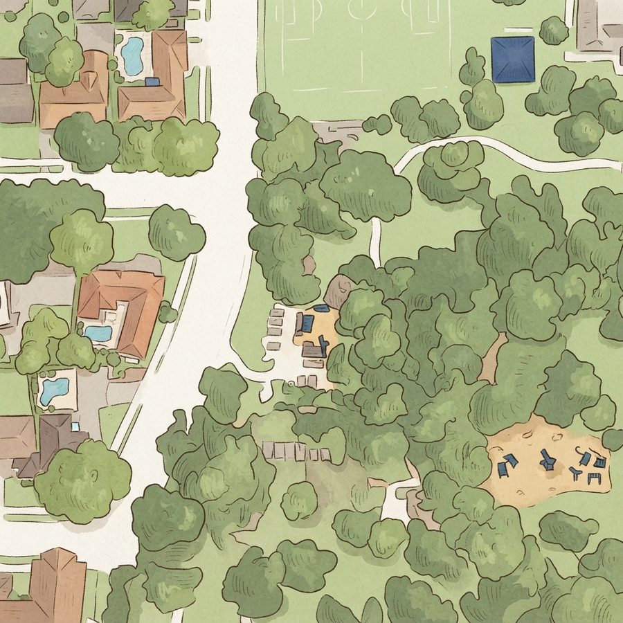 Illustrated map of Shepherd Park